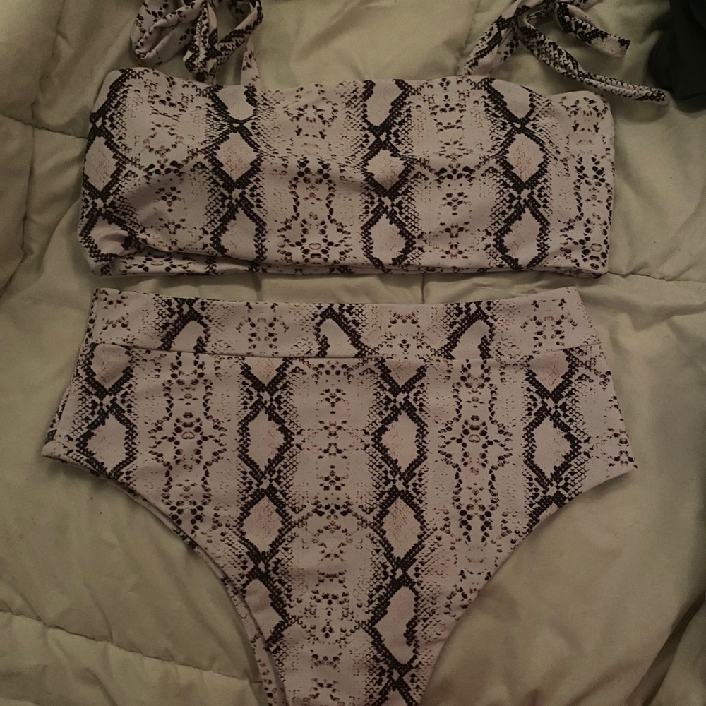 shein snake skin bikini